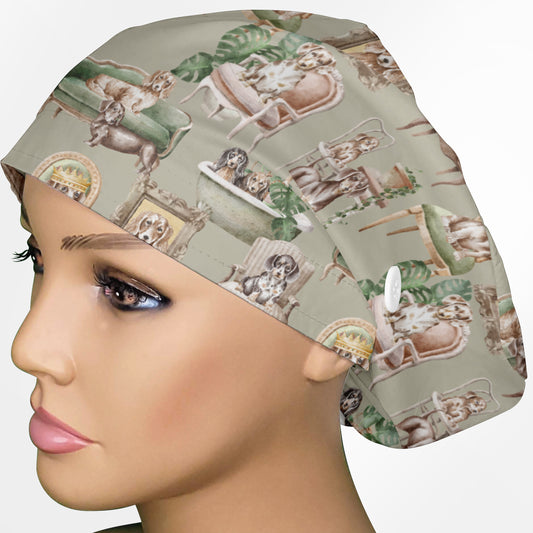 Dachshunds Euro Scrub Cap