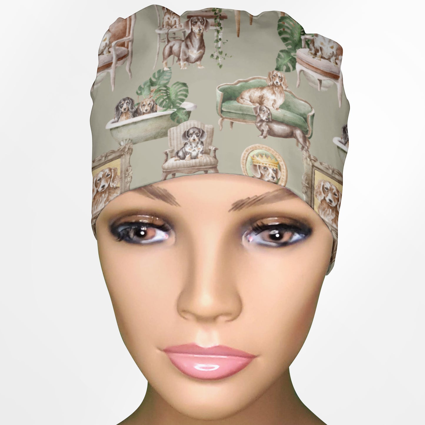 Dachshunds Low-Tie Surgeon Scrub Cap