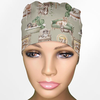 Dachshunds Low-Tie Surgeon Scrub Cap