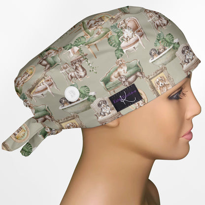 Dachshunds Low-Tie Surgeon Scrub Cap