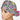 Daisy Leopard Ponytail Scrub Cap