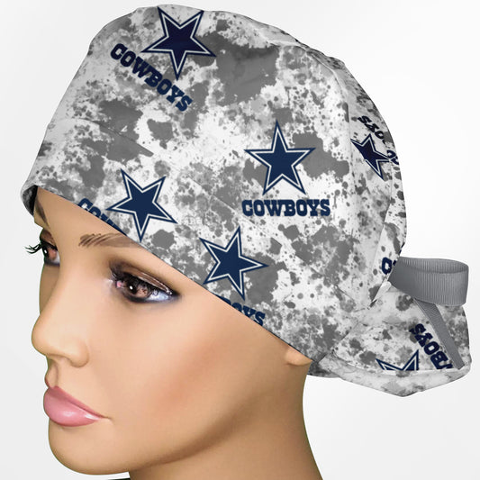 Dallas Cowboys Grey Ponytail Scrub Cap
