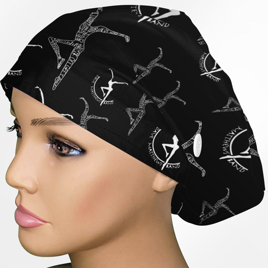 Fire Dancers - Black Euro Scrub Cap