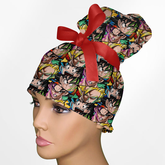 Energy Warriors Comics High Bun Ponytail Scrub Cap