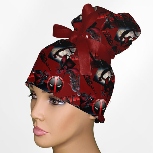 Deadly Humor High Bun Ponytail Scrub Cap