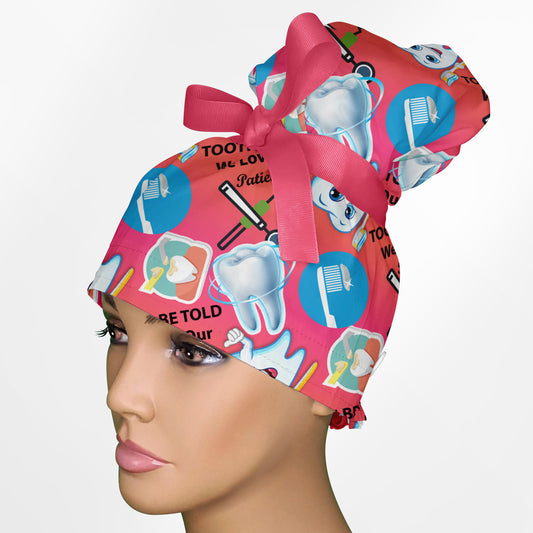 Dental High Bun Ponytail Scrub Cap