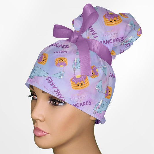 Dermabond Pancakes High Bun Ponytail Scrub Cap