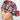 Dia De Los Muertos Ponytail Scrub Cap