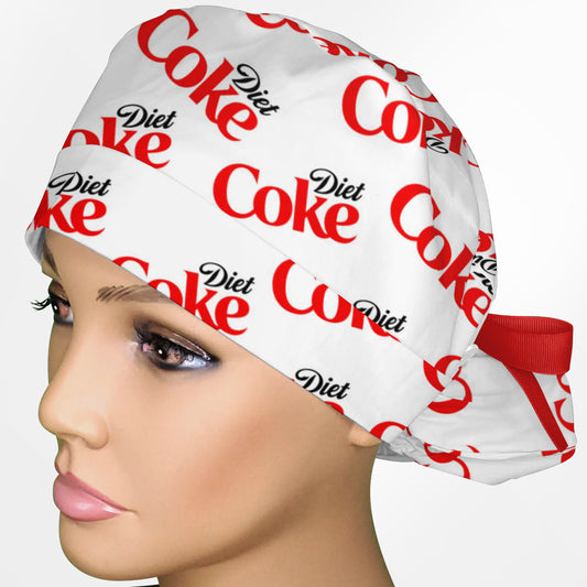 Diet Coke Ponytail Scrub Cap