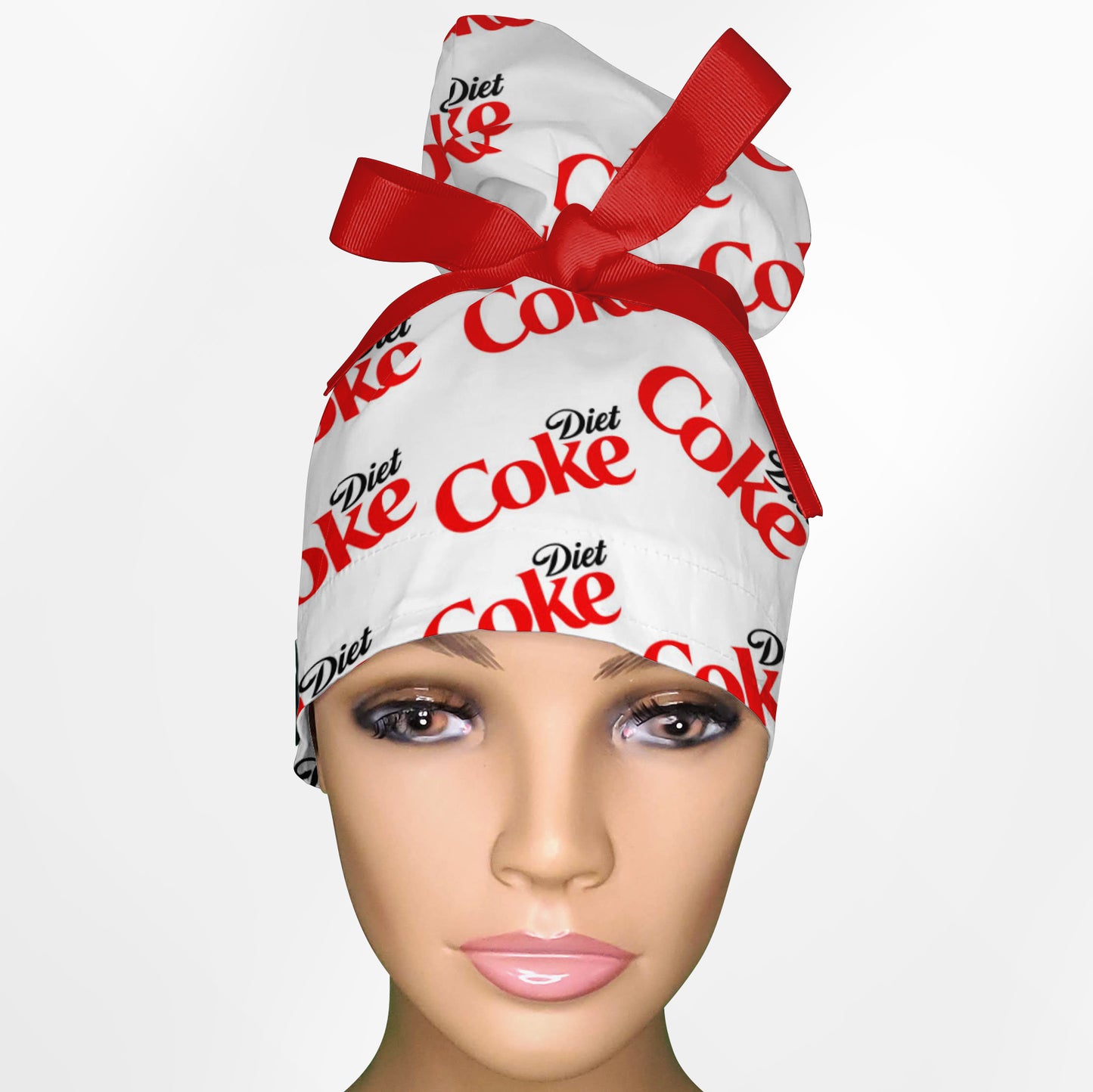 Diet Coke High Bun Ponytail Scrub Cap