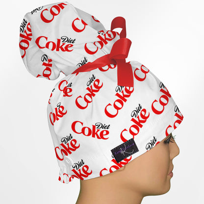 Diet Coke High Bun Ponytail Scrub Cap