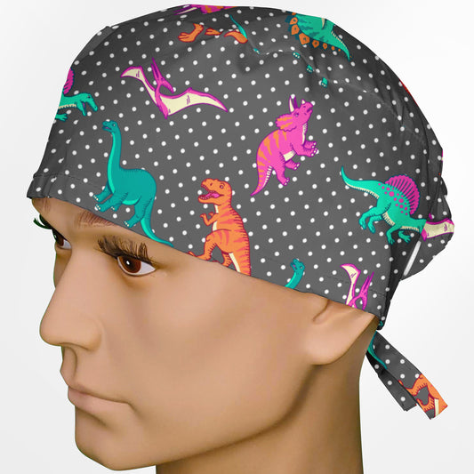 Dino Dots Surgeon Scrub Cap