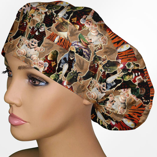 Dinosaurs Bouffant Scrub Cap