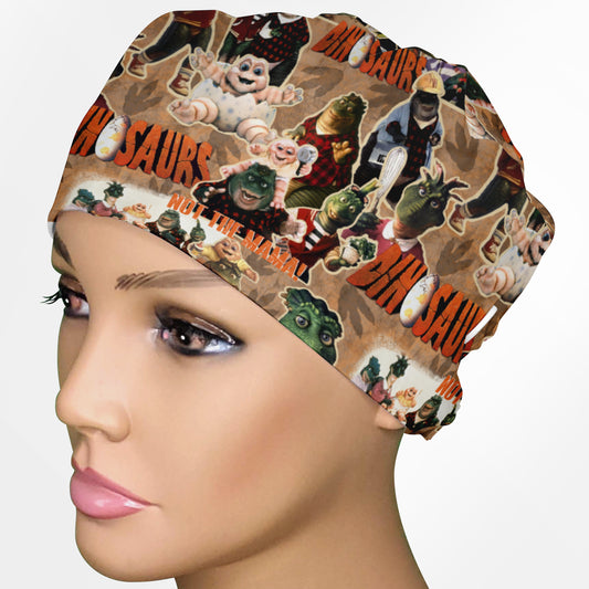 Dinosaurs Low-Tie Surgeon Scrub Cap