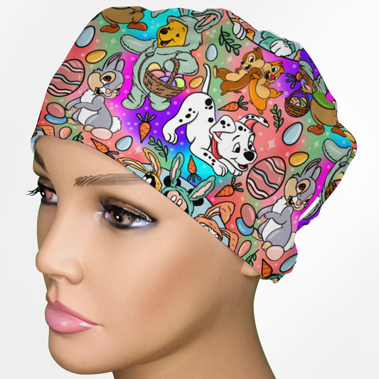 Enchanted Easter Low-Tie Surgeon Scrub Cap