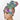 Enchanted Easter High Bun Ponytail Scrub Cap