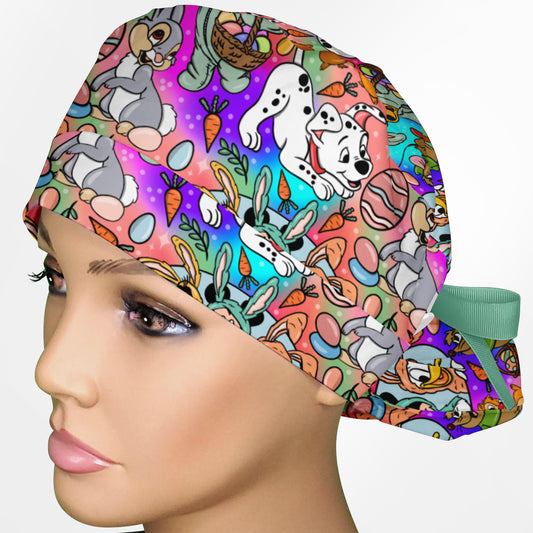 Enchanted Easter Ponytail Scrub Cap