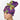 Mouse Halloween - Purple High Bun Ponytail Scrub Cap