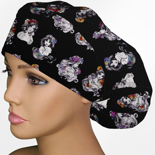 Dark Royalty Bouffant Scrub Cap