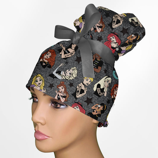 Punk Royalty High Bun Ponytail Scrub Cap