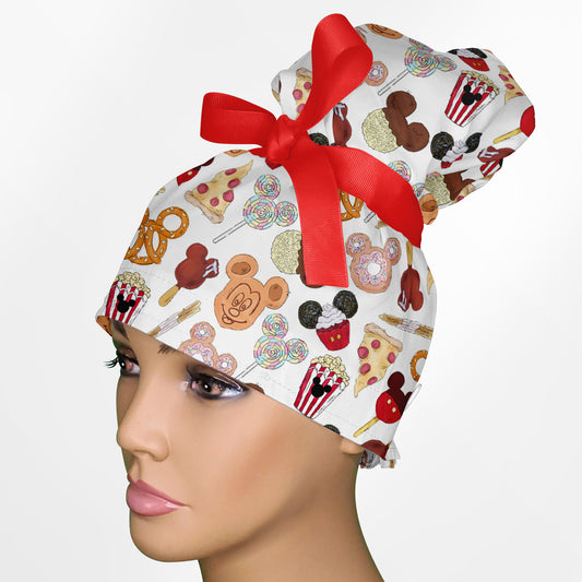 Charmed Bites High Bun Ponytail Scrub Cap