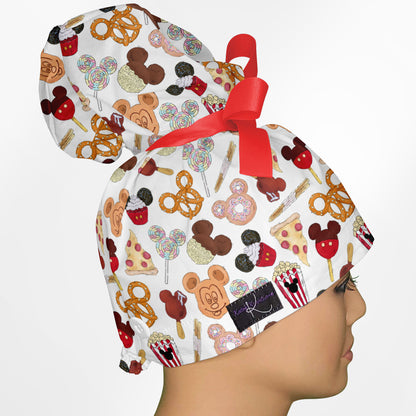 Charmed Bites High Bun Ponytail Scrub Cap