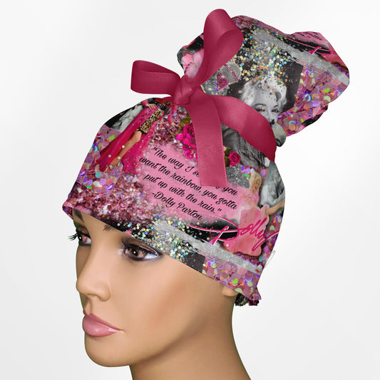 Dolly High Bun Ponytail Scrub Cap