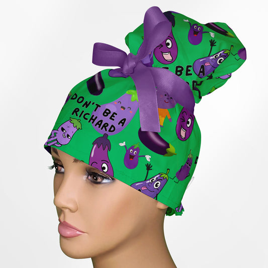 Don't Be A Richard High Bun Ponytail Scrub Cap