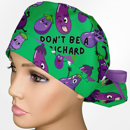 Don't Be A Richard Ponytail Scrub Cap