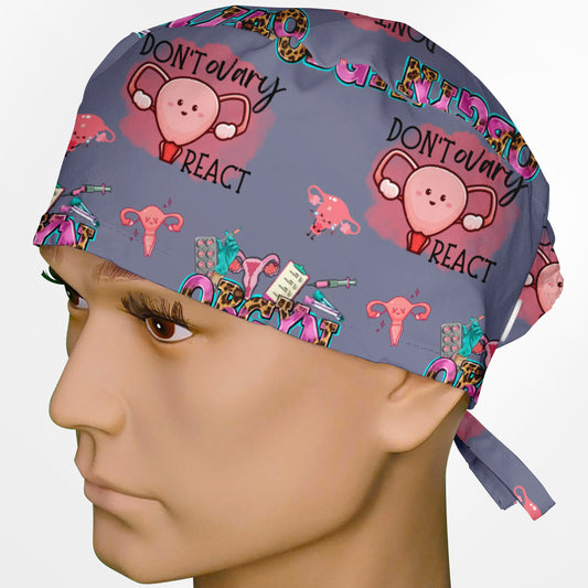 Don't Ovary React (Obgyn) - dark Surgeon Scrub Cap