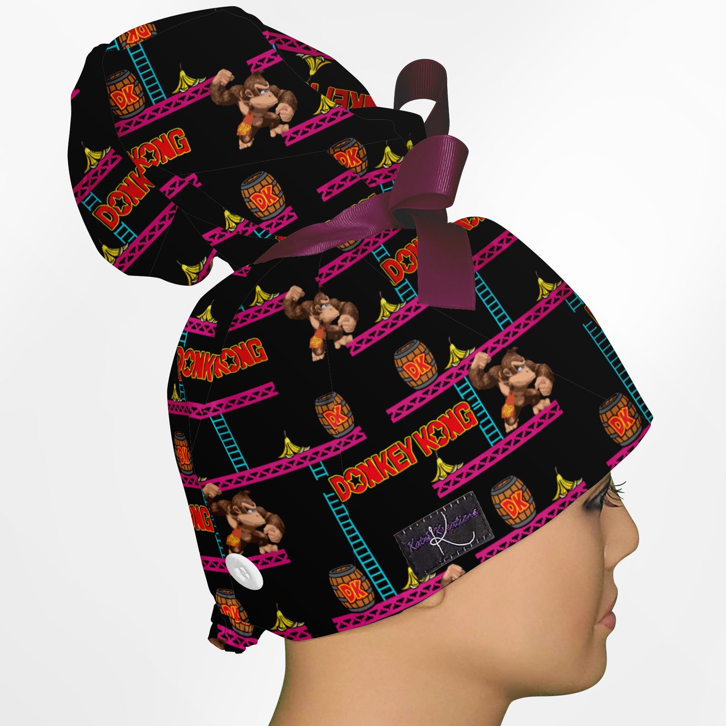 Banana Boss High Bun Ponytail Scrub Cap