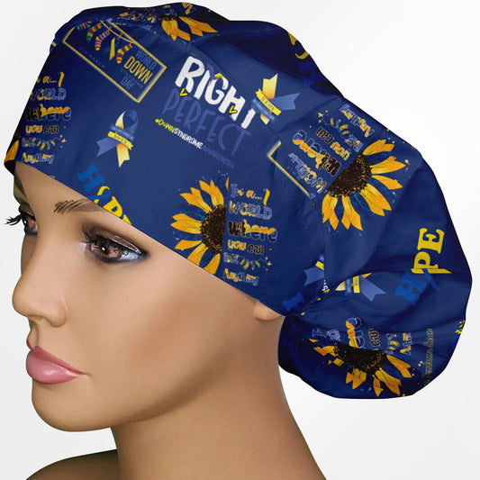 Down Syndrome Sunflower Bouffant Scrub Cap