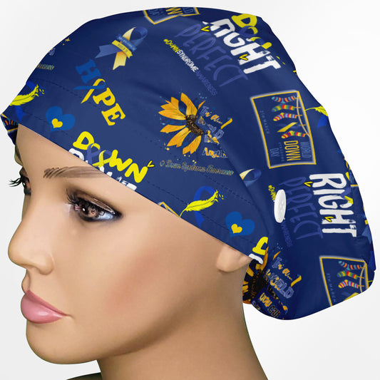 Down Syndrome Sunflower Euro Scrub Cap