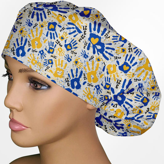 Down Syndrome Hands Bouffant Scrub Cap