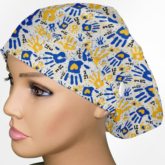 Down Syndrome Hands Euro Scrub Cap