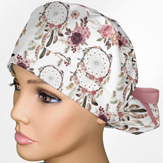 Dream Catcher Ponytail Scrub Cap