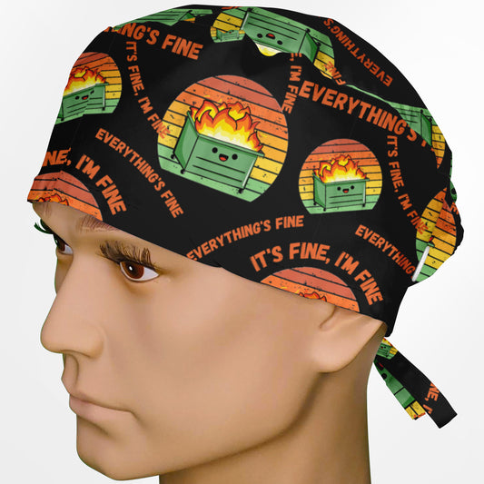Dumpster Fire Surgeon Scrub Cap