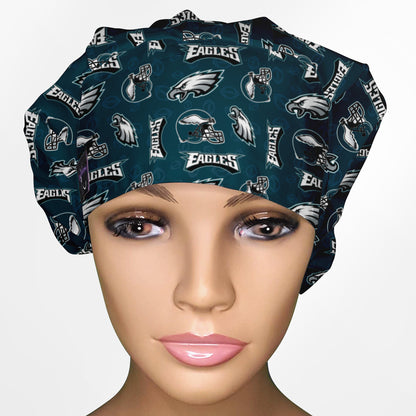 Eagles Logo Bouffant Scrub Cap