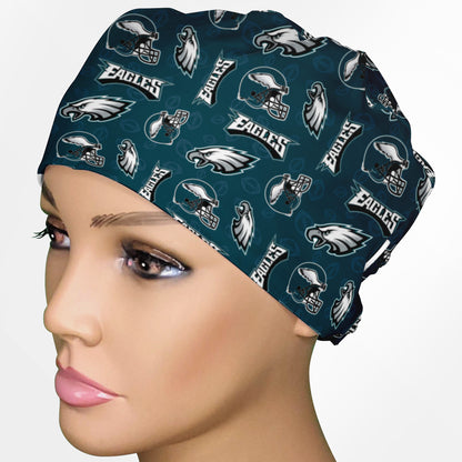 Eagles Logo Low-Tie Surgeon Scrub Cap