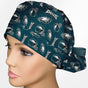 Eagles Logo Ponytail Scrub Cap