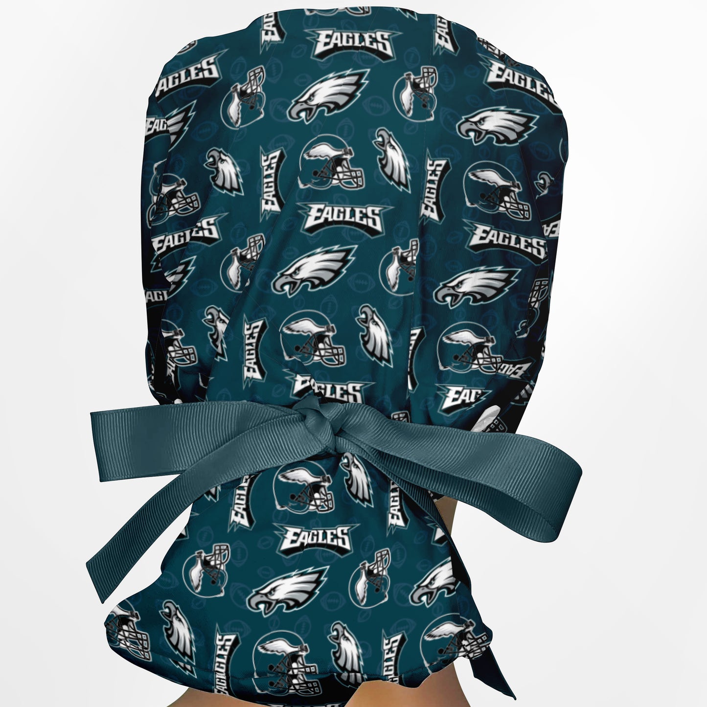 Eagles Logo Ponytail Scrub Cap