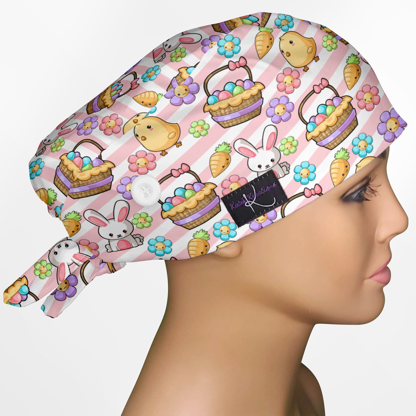 Easter Low-Tie Surgeon Scrub Cap