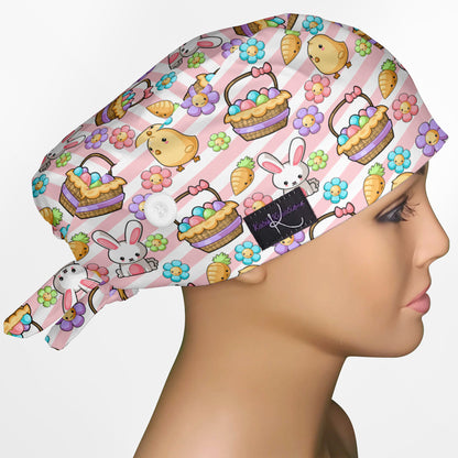 Easter Low-Tie Surgeon Scrub Cap