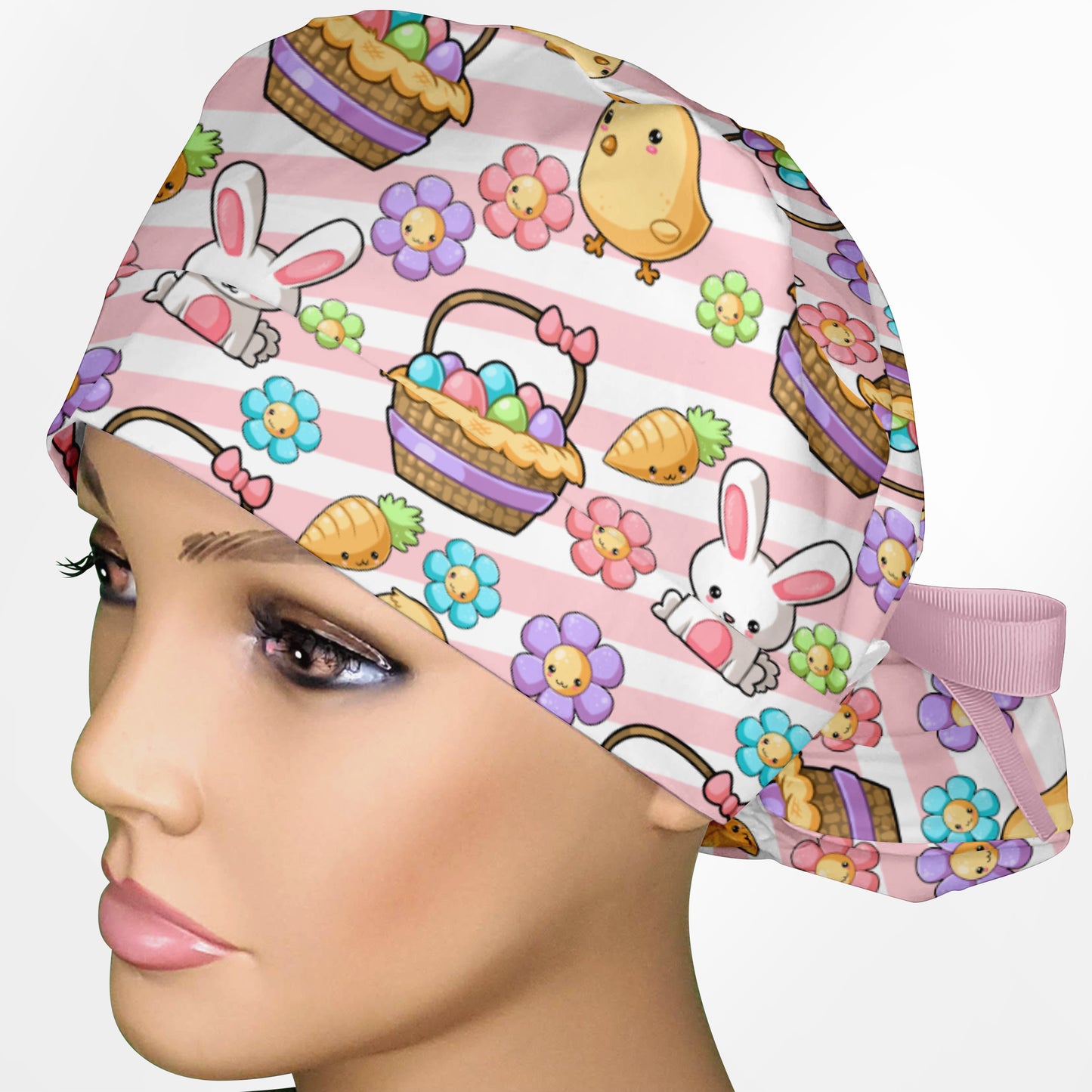 Easter Ponytail Scrub Cap