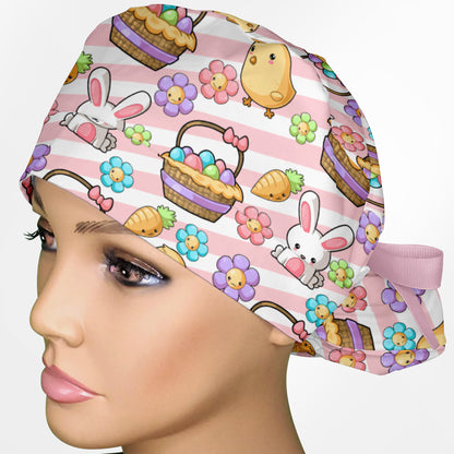 Easter Ponytail Scrub Cap