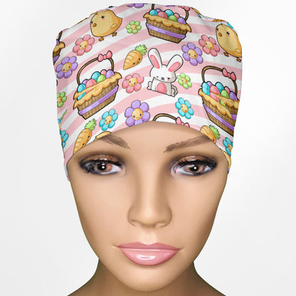 Easter Ponytail Scrub Cap