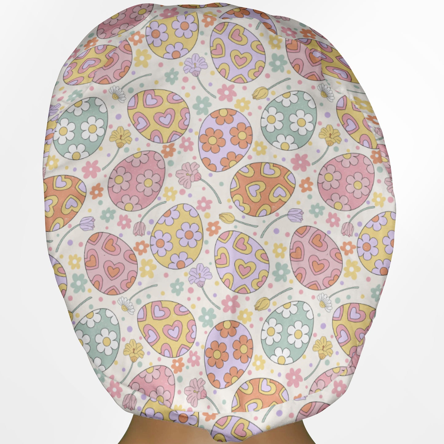 Easter Eggs Euro Scrub Cap