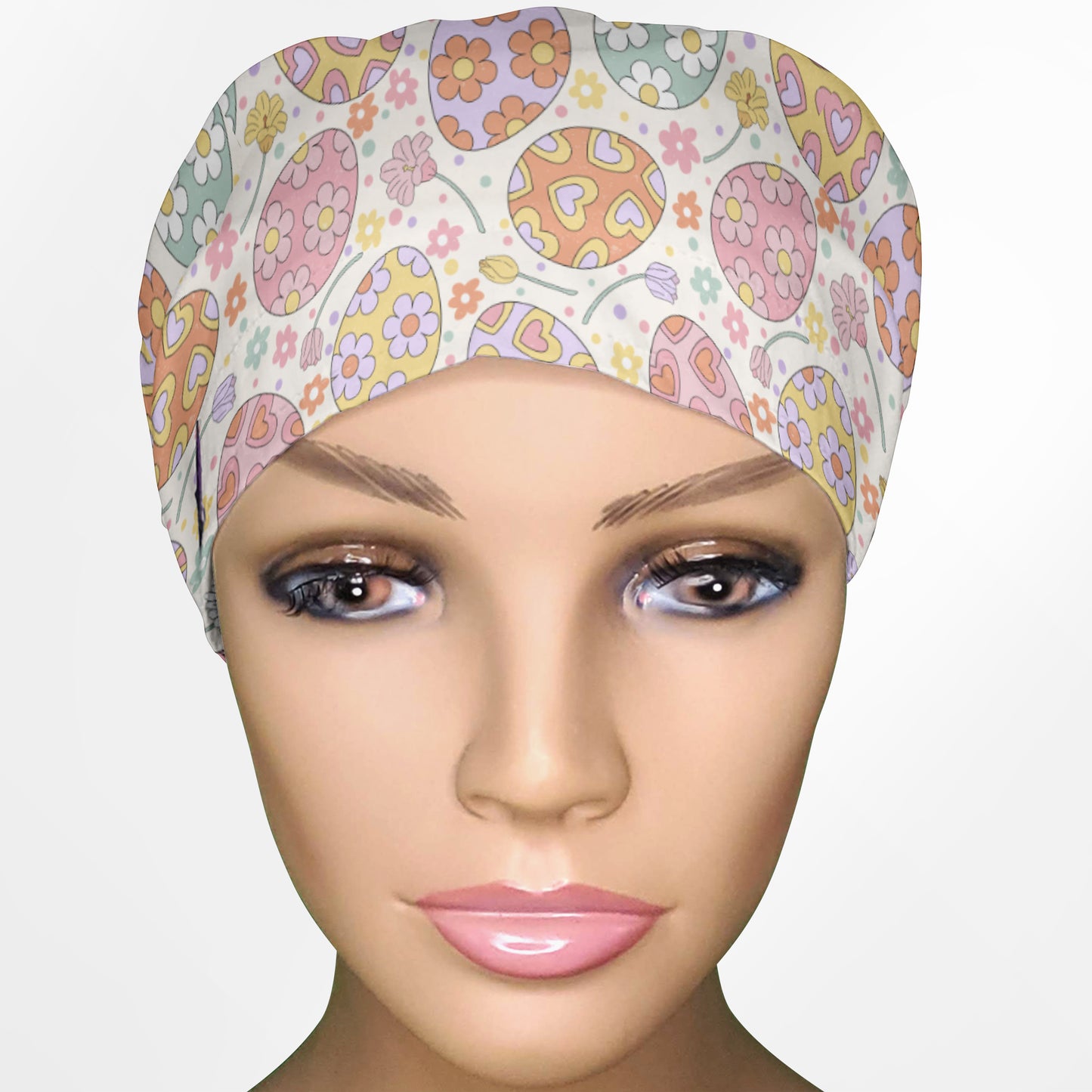 Easter Eggs Euro Scrub Cap