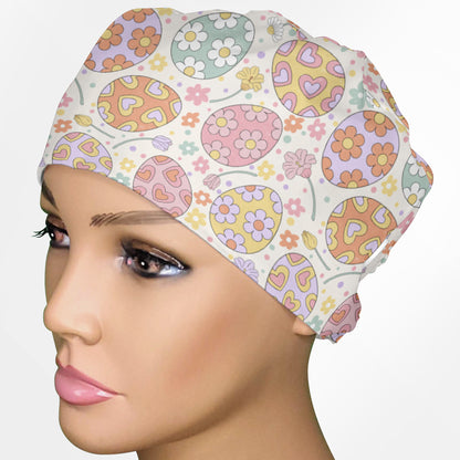 Easter Eggs Low-Tie Surgeon Scrub Cap