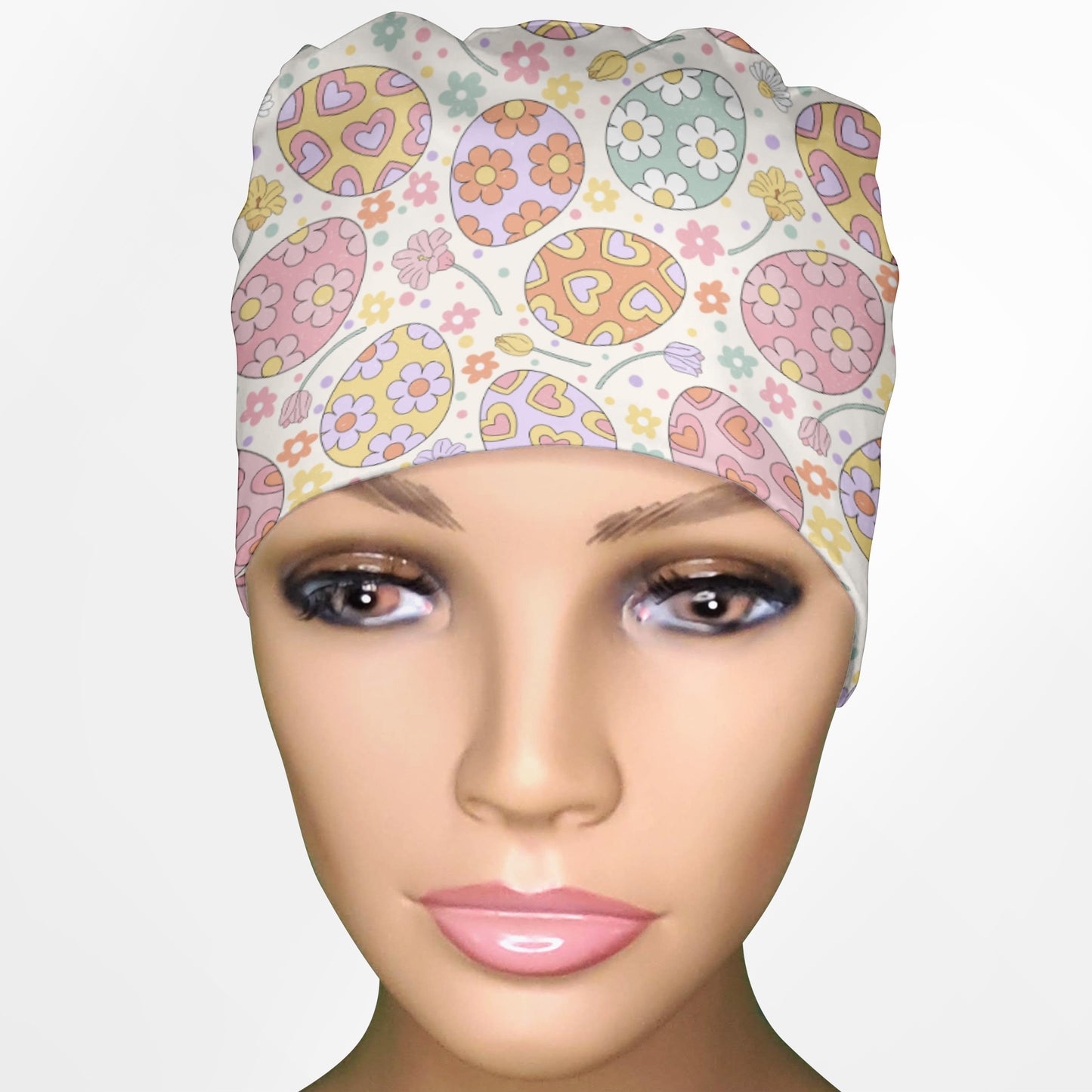 Easter Eggs Low-Tie Surgeon Scrub Cap